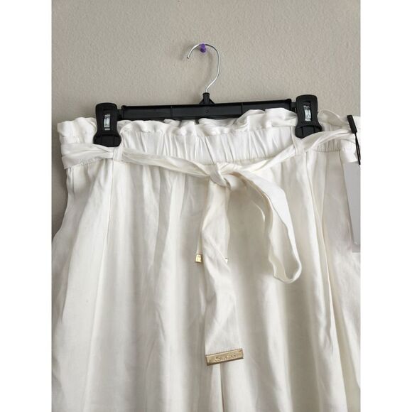 Calvin Klein LINEN BLEND‎ HIGH RISE PAPERBAG PANTS | Size S - Picture 4 of 6